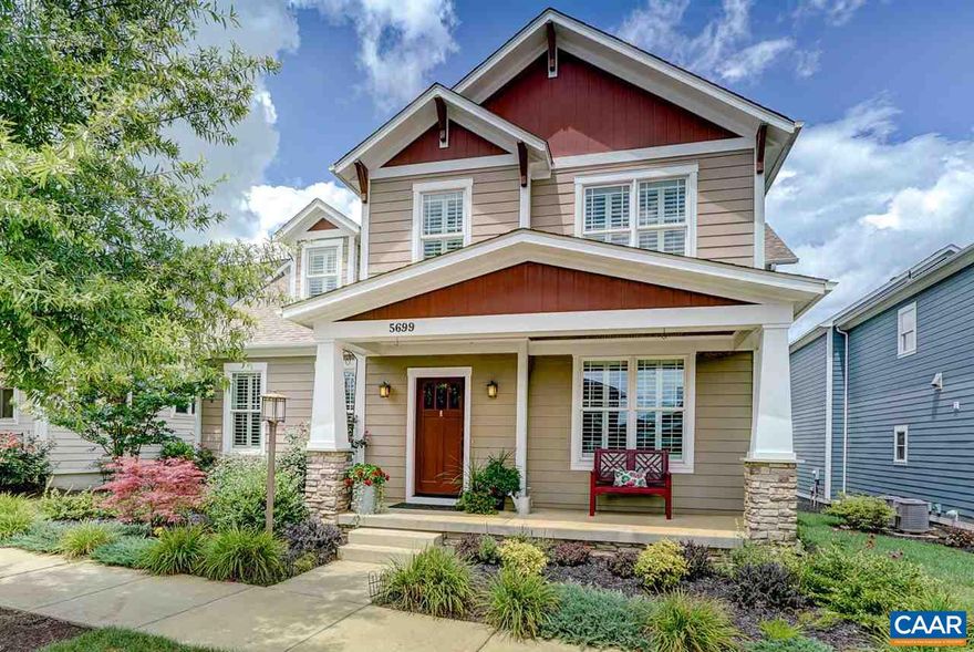 Long list of upgrades in this TRUE CUSTOM 5 bedroom home with 1st floor owners suite including FINISHED BASEMENT & upstairs REC ROOM, screened back porch to enjoy the mountain views plus a FENCED BACK YARD and paver patio! You won't believe the space this home affords.  OPEN, FLEXIBLE FLOOR PLAN with great entertaining spaces from the inside and out. Main level owner's suite with spa-like bath including large soaking tub and walk-in shower. All Closets are walk in with custom shelving and built ins.  Chefs kitchen with stainless KitchenAid appliances, quartz counters, HUGE walk-in pantry, spacious mud room/laundry room with custom storage for all. Finished lower level with wet-bar, rec room and exercise room.,Cherry Cabinets,Quartz Counter,Fireplace in Great Room