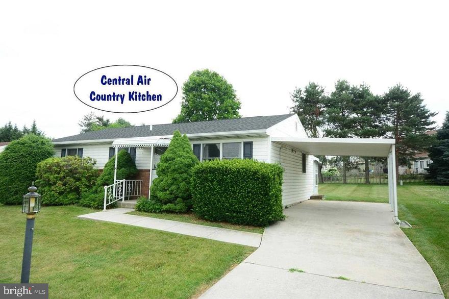 Rancher - Country Kitchen - access to SunRoom / covered "Patio"  - 3 Bedroom - Car Port - Central Air - FULL basement Ready to finish for Additional Living Space - newer Roof