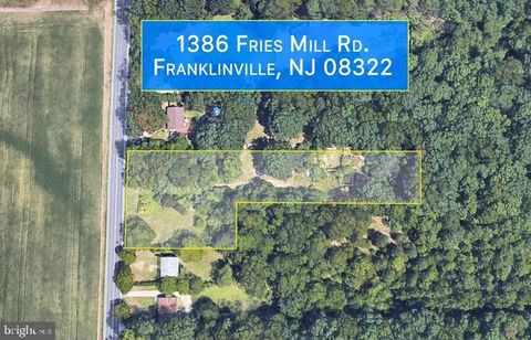 Vacant Land For Sale - 1386 Fries Mill Road<br/> FRANKLINVILLE, NJ 08322