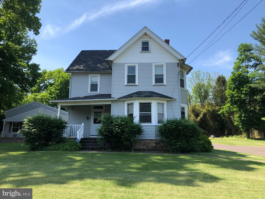 This wonderful single family home in the highly sought after Central Bucks School District is available for rent.  This spacious 3 bedroom, 1 bath home is close and convenient to the center of Doylestown, New Hope,  Local Parks, Biking Trails, all Major Routes and Public Transportation.  This home has many great features and tons of character including large spacious rooms, high ceilings, a bright large living room, dining room, a great eat in kitchen with plenty of counter space and a family room with a wood burning fireplace.  Hardwood floors throughout the 1st floor with the exception of the kitchen.  The beautiful wood stair case leads to the 2nd floor that boasts 3 large bedrooms and an area for an in-home office or sitting room, all with hardwood floors, and a full bathroom. A floored attic offers additional space.  Tenant does not have access to the garage.  Laundry is located in the basement.  New exterior siding was done in 2019 and recently painted throughout. No Pets. Good Credit Required.