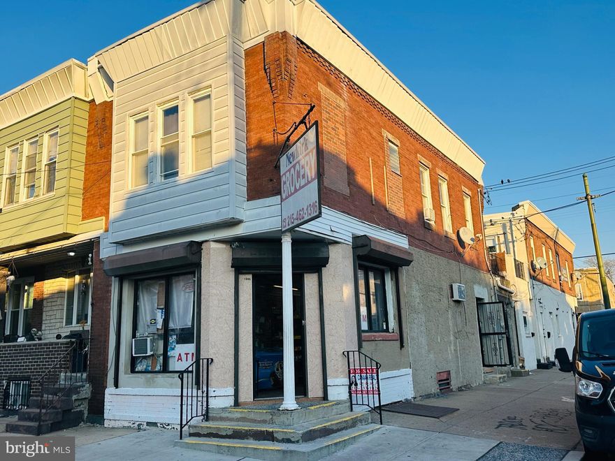 Excellent opportunity to own a corner mixed-use commercial property in a well-established South Philadelphia residential neighborhood.
             The first floor features a long-standing grocery store, serving the local community for many years. Sale includes all existing business equipment, making this a true turn-key opportunity for an owner-operator or investor.
              The second floor offers a 2-bedroom, 1-bath apartment with a private, separate entrance, providing flexibility for owner-occupancy or additional rental income.
              Located on a corner lot with strong visibility and steady foot traffic, surrounded by dense residential housing. Ideal for a buyer looking to operate their own business while living upstairs, or for an investor seeking mixed-use income potential.