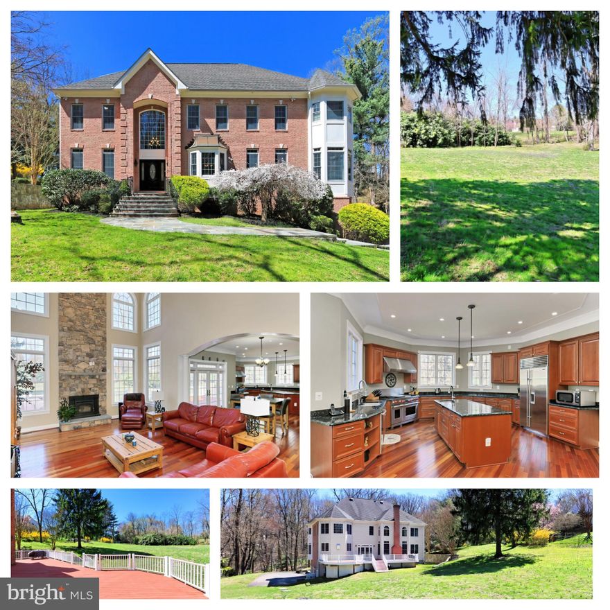 Gorgeous and rare 1-acre brick colonial waiting for its new owners.  Enjoy the best of both worlds! Located among multi-million dollar properties, this beautiful home sits high on a private acre and is just minutes from all the conveniences of Tysons Corner and downtown Vienna.  Enter your property with a lighted stone walls private drive.  Elegance starts from the stone walkway, gorgeous landscaping and continues into the moment you enter.  Dual-staircases with its rod iron balusters and chandelier entry welcomes you.  This home boasts all the expectations of luxury living.  Brazilian cherry floors on both the main and upper floors.  Floor to ceiling stone main room fire place.  And, 3 more fireplaces to enjoy.  The chef's kitchen includes top-of-the-line Wolf appliances, an oversized island with second sink, with top of the line cabinetry. No shortages of valuable storage space offering both cabinet and walk-in pantries.   The main level offers a much desired main-level primary bedroom, it’s own luxury bath with linen and oversized closet.  The 2nd room / office has its own closet allowing you many options for functional living!  The light-filled formal living offers fireplace #2.  Each of the 5 full bathrooms offer granite topped vanities and upgraded appointments.  Upstairs each bedrooms is spacious for all furniture sizes, had their own baths, and full laundry room on the bedroom level.  Dive into your upper level owner’s primary bedroom and enjoy the tray ceilings and privacy.  Relax in your sitting room, enjoy the 3rd fireplace and wooded window views.  The oversized and organized closet offers built-ins you would expect in a luxury home.  Now for the master bath!  Private WC with bidet, oversized shower with dual-heads and the jetted tub have the extras!  It’s like your own spa, and offers that much desired bathroom privacy views.   Downstairs you will have so many options on how to design.  The open floor plan offers options and a full-size and equipped bar.  The lower den is currently used for an exercise room and can be used for theater/den/whatever are your desires!  Walk-out and through to your garage, or back up through your 2nd staircase back to the main level.  The lower level offers the 4th fireplace, full luxury bath and plenty of storage space.  The home comes with a full backup generator system, and updated furnace units.  The oversized walk-down deck deck is made with the king lasting maintenance free materials.   Close to Meadowlark Botanical Gardens and Wolf Trap Center for the Performing Arts. Hurry...this one will go quick!!