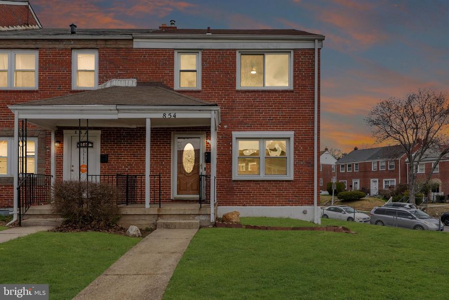 Welcome to 854 Bradhurst Ave—a fully updated 4-bedroom, 2.5-bath end-unit townhome offering the perfect blend of modern finishes, functional layout, and added privacy. Step inside to a bright, open-concept main level featuring gleaming hardwood floors, recessed lighting, and a seamless flow between the living, dining, and kitchen areas. The updated kitchen is equipped with new appliances and stylish finishes, making it ideal for both everyday living and entertaining. A convenient half bath on the main level adds extra functionality for guests. Upstairs, you’ll find three spacious bedrooms and a full bathroom, offering comfortable living space for family or guests. The fully finished lower level adds incredible flexibility, featuring a private bedroom and full bathroom—perfect for a guest suite, in-law setup, home office, or potential rental opportunity. As an end-unit, this home benefits from additional windows, abundant natural light, and expanded outdoor space, providing both privacy and room to enjoy the outdoors. Located just minutes from Morgan State University, shopping, dining, and major commuter routes, this property is ideal for both homeowners and investors looking for strong long-term value.