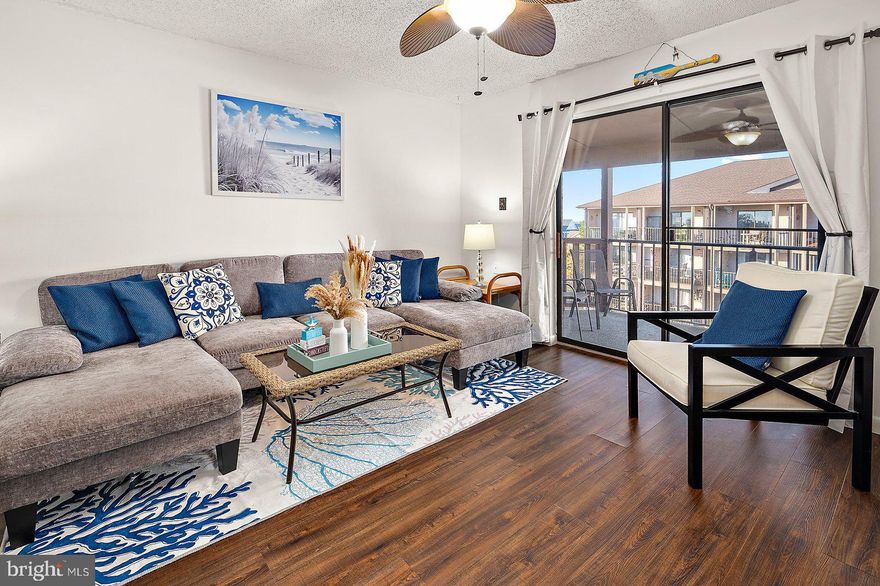 Seller offering 3 months condo fees credit at settlement with acceptable offer by April 7. Top floor with Penthouse-esque views of the sunset over the bay from the oversized balcony! Interior and exterior completely renovated. Step into luxury in this meticulously upgraded condo, showcasing stunning bronze fixtures that unify the space with elegance-matching the showerhead, bathtub faucet, kitchen faucet, sink, towel bar, shower bar and accent details for a cohesive, sophisticated look. The gourmet kitchen, fully equipped with new dishes and cookware boasts sleek granite countertops, a stylish tile backsplash, and modern drop-down lights with marbleized glass shades, creating a warm, inviting ambiance. Perfect for entertaining. Durable, waterproof LVP flooring flows throughout, complementing the new furniture and premium beds that promise comfort and style. Elegant ceiling fans in both the living room and bedroom enhance airflow and add a touch of sophistication. Great location just steps away from the beach and all of Ocean City's famous attractions. Relax on the balcony and soak in breathtaking sunset views, making this move-in-ready home a perfect blend of modern upgrades and serene beauty, ideal for discerning buyers seeking a standout property. Jamaica Daybreak just completed a significant nine month long exterior renovation costing over $400,000, finished May 2025. Assessment was paid in full by the seller!!! Buyers can move in with confidence, knowing the building is structurally sound and has already been updated, making this a worry-free and smart investment. Enjoy the financial benefits of one of Ocean City's lowest property tax and HOA fees!!! The HOA fee of $325 per month even includes high speed internet. This turnkey property is a prime investment opportunity, offering strong returns whether rented year-round or to seasonal vacationers, making it the perfect blend of modern luxury and lucrative potential.