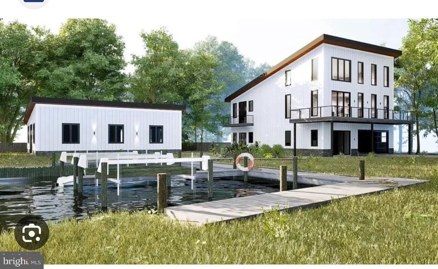 This is over one acre of land off of Ramsey Lake and the South River. Excellent opportunity for a new home to be built on a protective cove of 3-4 feet of MLW.
This lot is on both sides of the basin. It runs behind the three houses on the left, with about a 20 foot buffer.
Very possible to subdivide and sell that side of the property to the 3 houses giving them waterfront access.