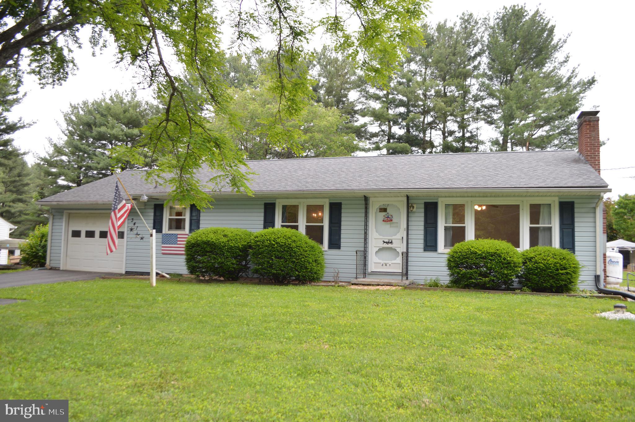 Quaint home with many updates, including new roof ('18), gutter guard system ('18), well tank ('19) and more. With the whole house Generac generator, don't fret loosing power when the summer storms come through. Features include CAC, replacement windows throughout, kitchen with table space, separate dining area, living room with a brick fireplace with propane gas logs, and more. A laundry hookup has been installed on the 1st floor in one of the bedrooms, but the existing hookup in the basement still exists to utilize. 3rd Bedroom was used as an office and has slider door that leads to a maintenance free deck overlooking the level back yard. Come take a look and imagine your finishing touches throughout this home to make it your very own.