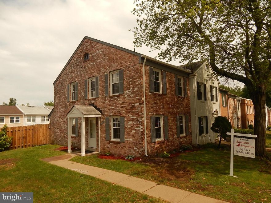 Gorgeous Brick End House with huge fenced back yard patio. 3 bed rooms and 2.5 baths. New windows, New granite counter top, new appliances, cabinets, new Appliances, washer dryer, flooring. new carpet. new fans, lights Renovated bath rooms with ceramic tile floor, lights , mirrors, vanities. Great location near route 1 and 95. Seller to provide Home Warranty w/Cardinal Title Group closing.
