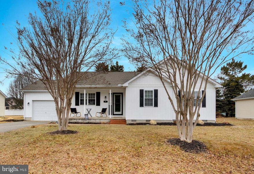 Completed renovated single-story home with one-car garage in the easily accessible community of Maplewood. Well-appointed upgrades include bright white kitchen cabinetry & hardware, all new stainless appliances, neutral colored lvp flooring throughout, new bathrooms, new beveled glass front door & storm door, French doors leading to new deck with steps and a large fenced in back yard. Small house charm and convenience with low HOA fees. Located across from the community pool. It's time to appreciate a more affordable, low-maintenance lifestyle in Rehoboth Beach, Delaware.  Weekly rentals (7 day minimum) allowed in Maplewood for no more than 8 rentals between May 15 and September 15.