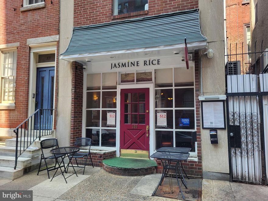 Exciting Business Opportunity!  Very Successful Thai Restaurant For Sale!  The BUSINESS ONLY is for sale with a Commercial Lease included.  This is a very well established business and OPEN and BUSY.  Showings by appointment only--do not approach the Owners or Customers regarding the sale. Locates in RITTENHOUSE SQUARE at 16th & Spruce.  On a high traffic corridor. Close to The Avenue of The Arts, Kimmel Center, Rittenhouse Square, and other established dining and nightlife. Large dining room area, kitchen, and extra storage.