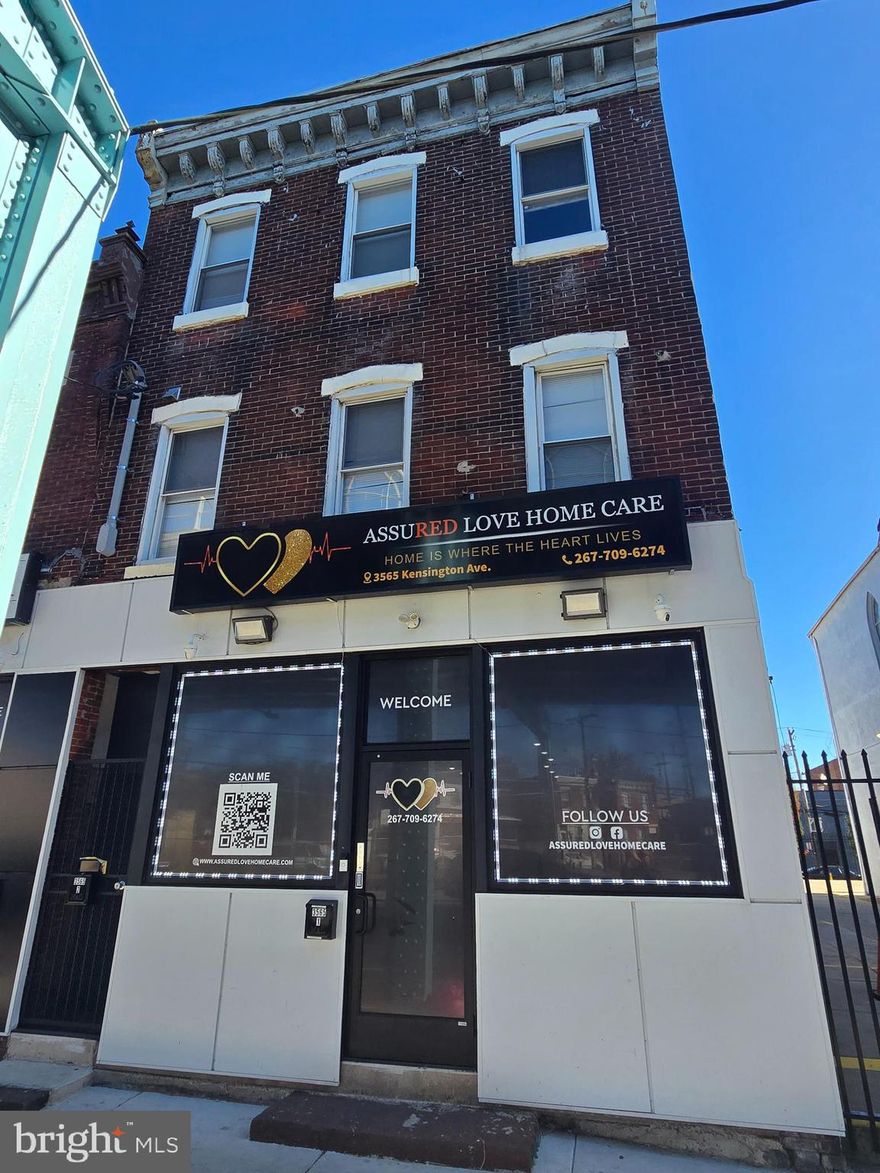 Exceptional investment opportunity—fully renovated mixed-use building on high-visibility Kensington Avenue. The property features a ground-floor commercial tenant with a separate, modern residential apartment above. The owner completed a major overhaul of the building, delivering updated systems, finishes, and curb appeal.

Located directly on one of Philadelphia’s highest traffic corridors, this property benefit from constant exposure and easy access to transit. Strong existing income and long-term upside from continued corridor redevelopment make this an ideal turnkey addition to any investor’s portfolio.