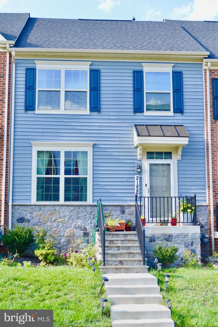 Bright, Sunfilled, and recently built townhome in Cabin Branch community. Walking distance to Clarksburg Outlets. Beautiful and large green space in front of the home for you to relax. This very well-kept Schubert model from Ryan Homes offers the space and customizing details of single-family living with the convenience of a townhome. On the main living level, you will enter a spacious and contemporary kitchen with a huge island perfect for entertaining. The dining room provides space for a more formal dining table while the great room is perfect for TV entertainment at home. Up a flight of stairs designed to be elegant and functional, the upper level boasts three bedrooms, two baths, and a full-sized 2nd-floor laundry with extra shelf space and a laundry tub. No need to worry about storage space, generous closets abound in both bedrooms. The Owner's Bedroom is a private retreat featuring an enormous walk-in closet. The Owner's Bath boasts a soaking tub and separate shower with a seat and a dual vanity for the ultimate in convenience. The lower level has a nice rec room with French doors, an enormous storage closet, and a 2-car rear garage so no need to worry about running out of storage or parking again.