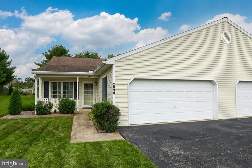 Relax and enjoy carefree living in this well maintained condo located in desirable Longstown Village!  Spacious open floor plan with living/dining room combo. Large kitchen with abundant storage and breakfast bar.  Family room off kitchen has sliding doors to covered patio and open space with row of evergreens for privacy.  Owner's suite has his and hers closets plus full bath with walk in shower. One additional bedroom, full bath and convenient laundry room. Neutral colors throughout and all appliances included. Overhead attic storage plus oversized two car garage.  Everything you need in first floor living. Enjoy amenities such as  walking paths and community center.  Convenient East End location, minutes from just about everything!