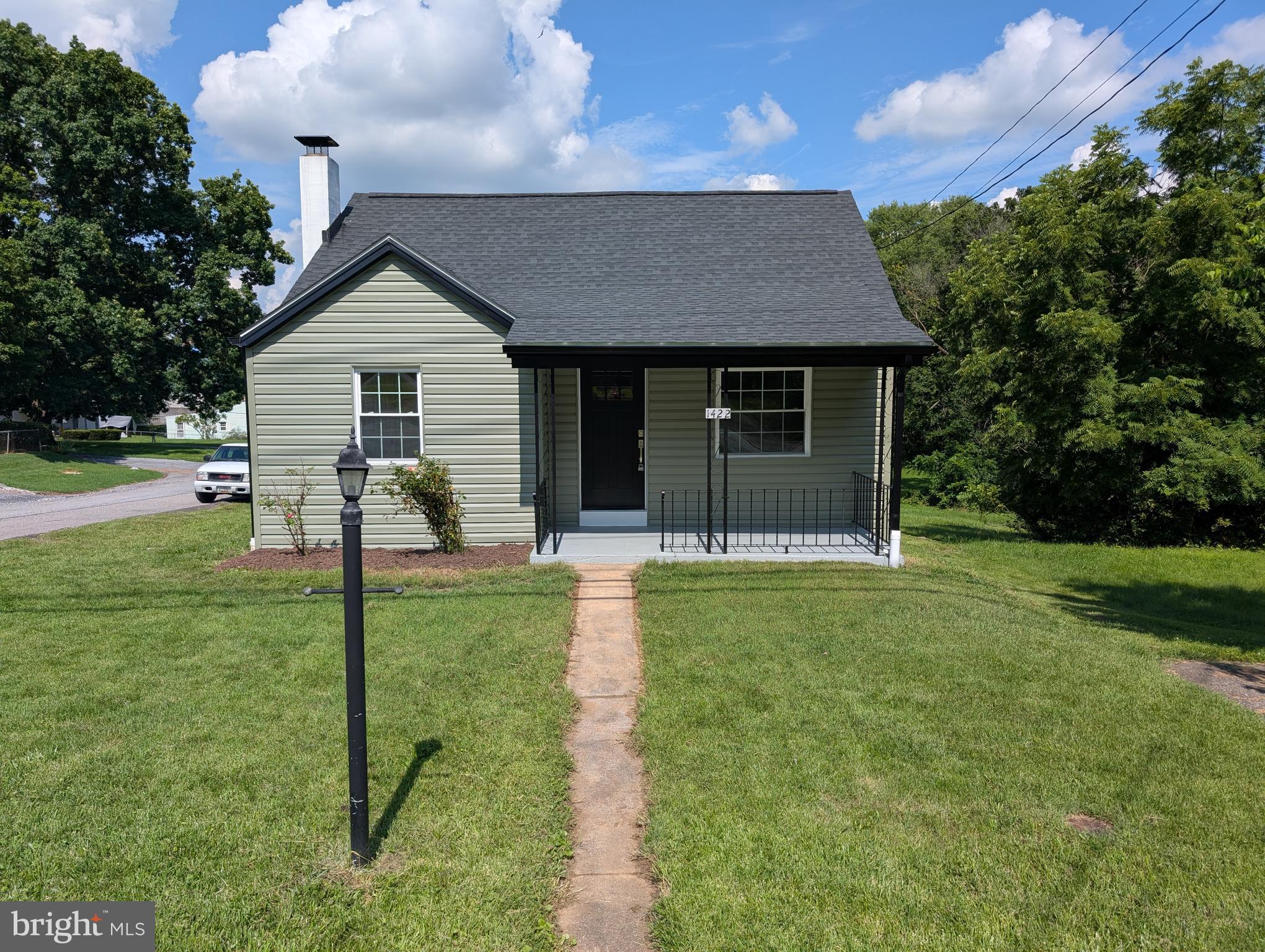 Recently renovated, 3 bedroom, 1 bath home located in a great commuter location, right off I-70, close to the Hagerstown Outlets available for rent. New roof, new siding, new insulated windows, recently updated HVAC, new fixtures in kitchen and bath. Fresh paint throughout. Super clean and ready to rent! Driveway and one car attached garage. Nice covered front porch with exterior ceiling light, side porch, and large backyard.