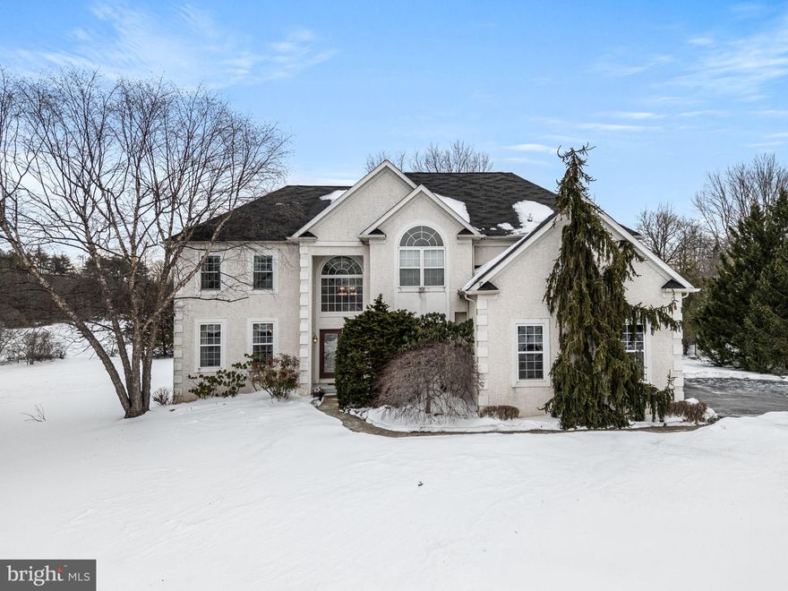 Do not wait to come see this incredible single family home in Warrington.  Located on a quiet, private cul de sac, the entire street is the epitome of Central Bucks living.  This 3500 sq ft home sits on 3/4 of an acre, with a completely private backyard, which backs up to Barness Park.  Enjoy your backyard oasis in the nice weather and sip on your coffee (or cocktail!) and relish in the true tranquility that his property provides.  Enter into the home to a grand 2 story foyer.  The main floor includes two large family rooms, dining room, nicely appointed kitchen with stainless steel appliances, an office and a half bath.  The main family room has a fire place, and back staircase leading up to the 2nd floor primary suite.  Upstairs, you'll find 4 generous sized bedrooms, and 2 full bathrooms.  The primary en suite is complete with heated flooring!  The sq footage of this home does not include the unfinished basement, which opens up a world of endless potential.  It spans the entire footprint of the house, and has high ceilings.  There is already an egress, and rough-in plumbing should you want to put another bathroom in!  Instantly add another 1,500 sq ft of usable living space once finished.  Opportunity awaits for a man cave, kid's playroom, gym, office, or rec space.  Come fall in love with this home!