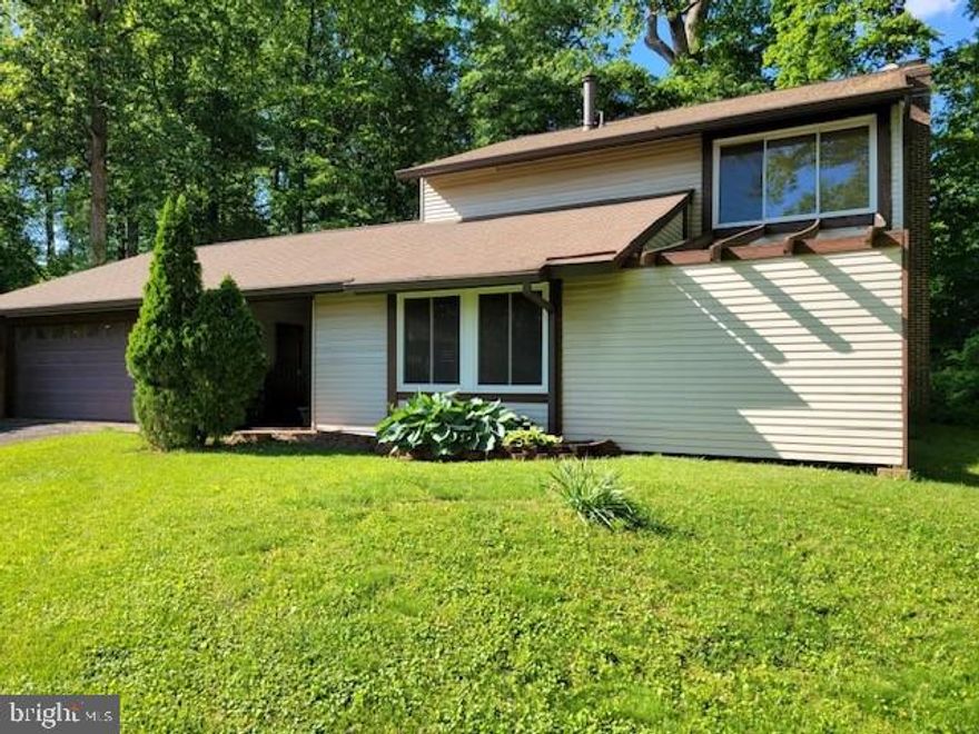 Offers received and offer deadline is now 16 May at 6 pm .  Please leave the lights on after showing.   Priced below tax assessment and sold in As-Is condition.   This home needs a buyer to update and make it their own.    The current owners use heating oil to heat the home but it can be swtiched to nearby neighborhood gas or a heat pump.    The home's kitchen was updated in 2008, the roof in 2012, the hot water heater in 2015, front door replaced 2022, HVAC replaced 2004 (which also has a yearly maintenance contract).    New flooring is needed throughout.  There are four bedrooms upstairs with a large main and en suite bathroom.  There is a family room right off the kitchen which also has a wood-burning fireplace.    Private fenced  backyard (completed) in 2023, with access to a walking path.  The community play ground, tennis courts and pool are only steps away.   Pre-offer inspections are highly encouraged. Sellers request Titan Title for closing.