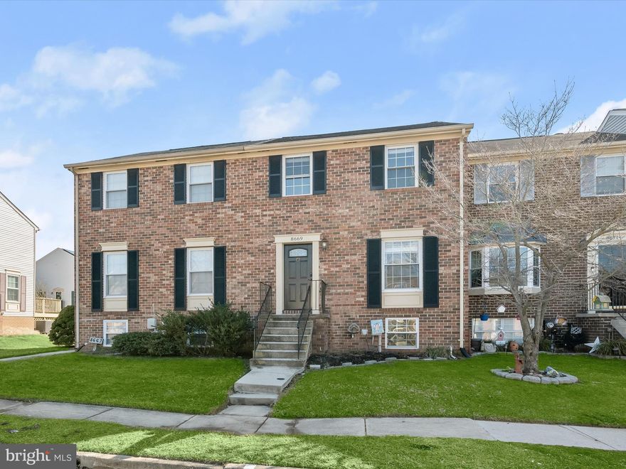 Nestled in the serene, water-privileged community of Elizabeths Landing on Stoney Creek, this beautifully updated brick-front townhome offers an exceptional blend of style, comfort, and convenience. With three thoughtfully designed levels, this home showcases modern upgrades and timeless charm, creating an inviting retreat in a sought-after waterfront neighborhood.
Step inside to discover elegant crown molding and recently installed luxury vinyl plank flooring that flows seamlessly from the spacious living room into the dining area. A newly replaced sliding glass door leads to the backyard deck, perfect for outdoor dining or relaxing in your private, fenced-in yard—both of which have been replaced within the last five years. The beautifully updated kitchen features crisp white cabinetry, sleek stainless steel appliances, and a custom heat-resistant stained birch countertop and an upgraded breakfast bar—offering both functionality and warmth.
Upstairs, the primary bedroom boasts a generous walk-in closet and newly replaced windows, while two additional bedrooms provide ample space for family, guests, or a home office. The renovated full bath on this level exudes sophistication with a double vanity and a tiled shower surround accented with mosaic detailing.
The lower level presents a cozy family room with recessed lighting, a remodeled full bath, and a finished storage room. A separate utility room with a washer and dryer adds to the home’s practicality. Other notable updates include a recently replaced roof with architectural shingles and a 50-year warranty (2017), and the front window and door trim have been upgraded to durable PVC within the last five years.
Beyond the home itself, the Elizabeths Landing community offers an array of amenities, including a pier, boat ramp, floating dock, canoe/kayak storage, picnic areas, a playground, and a sandy beach. Residents can also take advantage of a party room set in a charming farmhouse and a boat/trailer storage lot for an annual fee. 
Perfectly situated near major commuter routes, this home provides easy access to Baltimore, Annapolis, Fort Meade, Washington, D.C., and NSA. Don’t miss the chance to experience the best of waterside living in a beautifully updated home!