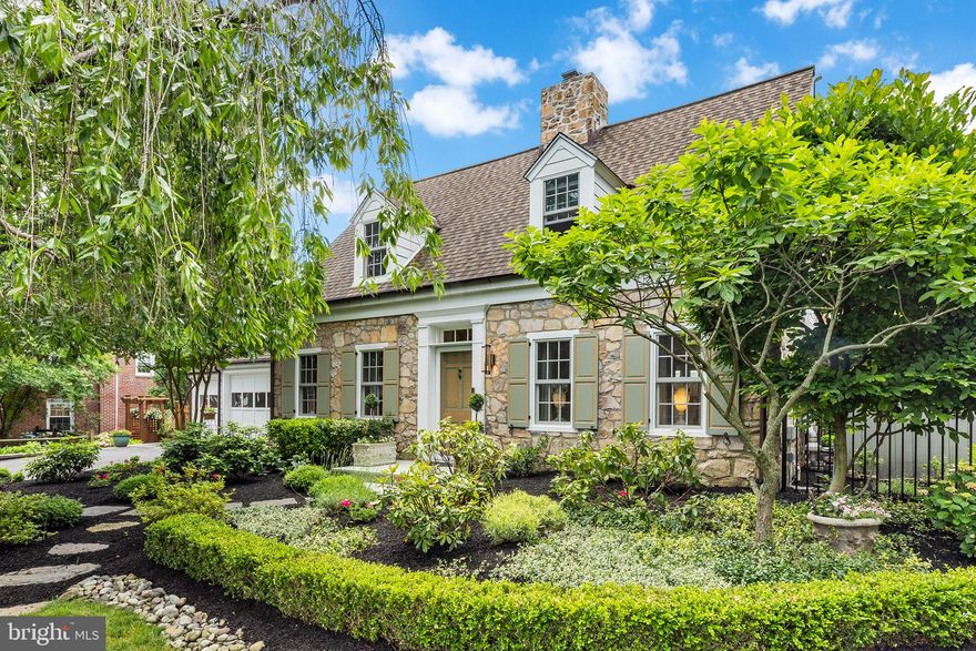 Don’t miss this stunning stone Cape Cod style home set on level grounds in a prime "walk-to" Strafford train location & neighborhood! This home has been meticulously renovated and updated for nearly 30 years with no expense spared and is a unique gem available for one lucky buyer!! 292 Hillcrest Road invites you into a luxurious world of modern elegance and thoughtful design. This artfully upgraded 3-bedroom, 1.5-bath home with custom millwork and designer fabrics and wallpapers throughout stands as a testament to warmth and pride of homeownership. Set on an exquisite, professionally landscaped lot with irrigation system, stone patio & decking, a lush lawn and specimen plantings, this property offers the epitome of luxury, style and comfort. The front foyer offers a beautiful wood door with window, coat closet, wall sconces & staircase to the second floor. The living room features venetian plaster walls, recessed square lighting, incredible moldings, a gas fireplace with custom tile hearth, French door to a secluded rear deck and yard. There is a hallway with a first-floor powder room with gold leaf ceiling and exquisite fixtures, a lower-level access and entry to the heart of the home. The gourmet kitchen features custom cabinetry, a Subzero fridge, 36” Viking range, Miele dishwasher, marble countertops, and coffered ceiling. The kitchen opens to a beautifully appointed formal dining room with crown molding and deep windowsills. The kitchen leads to a fantastic mudroom entry with custom tile flooring, bench seating, closet, wine fridge, wet bar area with sink, and rear patio access as well as attached garage access to the home. The attached garage is for one full car (currently holds a 5 series BMW) and another full garage bay for loads of storage.  Upstairs, you’ll find incredible moldings, a hallway with access to all three bedrooms, each with custom closet organizers, drawers, lighting accents, built-ins and so much more.  The hall bathroom is picture perfect with Artistic Tile flooring, a toto toilet, updated tub/shower. The lower level features a laundry area, workout room, doggie shower, closets and built in cabinetry for more storage. The exterior features a charming shed with Dutch door, two tier fencing with walkway to side stone patio, upper rear deck and fenced side yard.   This home features two zones for heat and A/C, all newer high efficiency replaced windows and doors, redone exterior with Hardie Plank siding, stone and newer roof/gutters redone by Impriano.  Discover the perfect blend of sophistication, style and modern luxuries found at 292 Hillcrest Road – this home is sure to please!