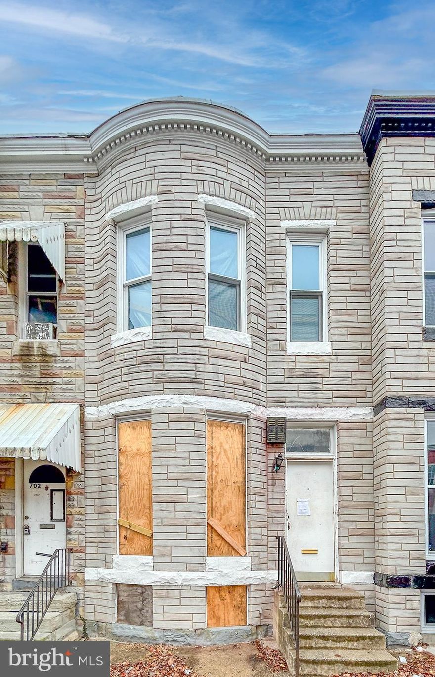 List price is Opening Bid At The Online Only Auction Sale - Auction ends Wednesday, February 7, 2024 at 12:00 PM. Townhome in the "Midtown Edmondson" Neighborhood of Baltimore City improved by 3 bedrooms and 2 full bathrooms. The main level of the home includes a living room, dining room, kitchen, and access to the fenced in backyard. The upper level has 3 bedrooms and 1 full bathroom. The lower level is partially finished with an open space, electric room, laundry hook ups, 1 full bathroom and utilities. Features include fenced in backyard and Back Covered Porch.