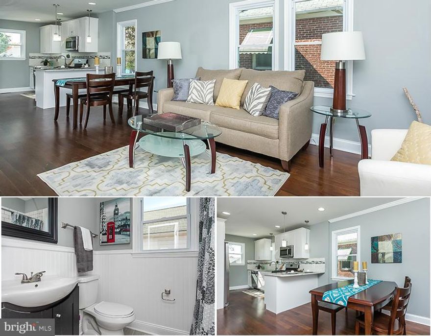 Your search is over!  This house has undergone an entire renovation, inside and out new electric, plumbing, HVAC, insulation, windows, drywall, trim and more!  Stainless appliances, granite breakfast bar, solid wood cabinets w quiet close drawers/doors, huge back deck, fenced backyard, finished basement.  Plus, total privacy in your Master bed with 3 closets and en suite bath w double vanity!