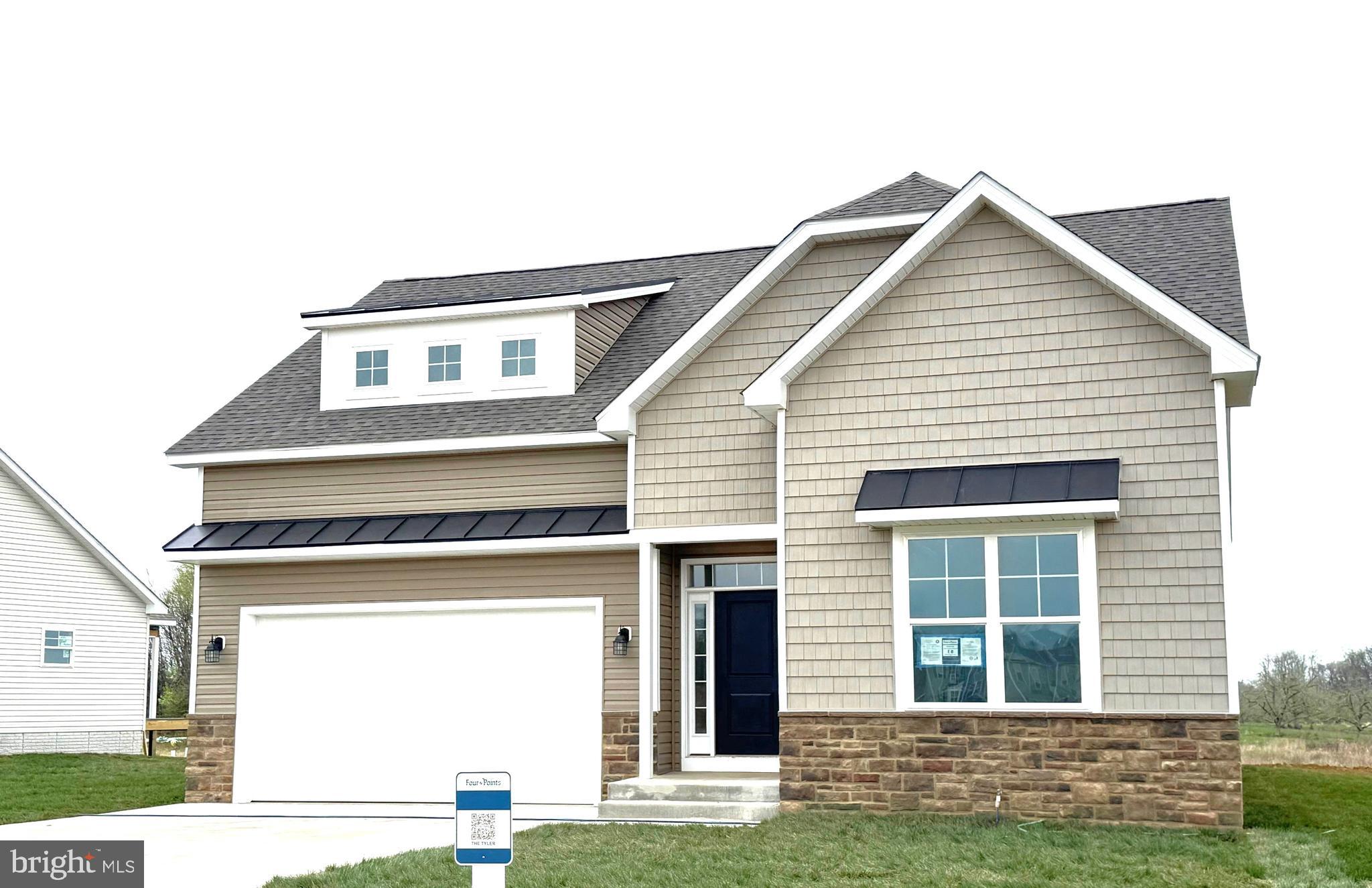 Immediate delivery! This 5 bedroom, 3 full bath Ranch design offers over 2100 sqft of living space. The open floor plan features spacious room sizes w/ 9ft ceilings, formal dining room, and kitchen w island, granite countertops, pantry and stainless steel appliances. The Family Room exits to a 15x14 rear screened in porch. In the primary bedroom there are tray ceilings, a large walk in closet, full bath with tile shower, and separate entrance to the screened in porch. There is an upper level with additional living space with 2 bedrooms, 3rd full bath, and finished loft area. Exterior stone work, shake siding, 2-car garage with auto opener, and concrete driveway included.