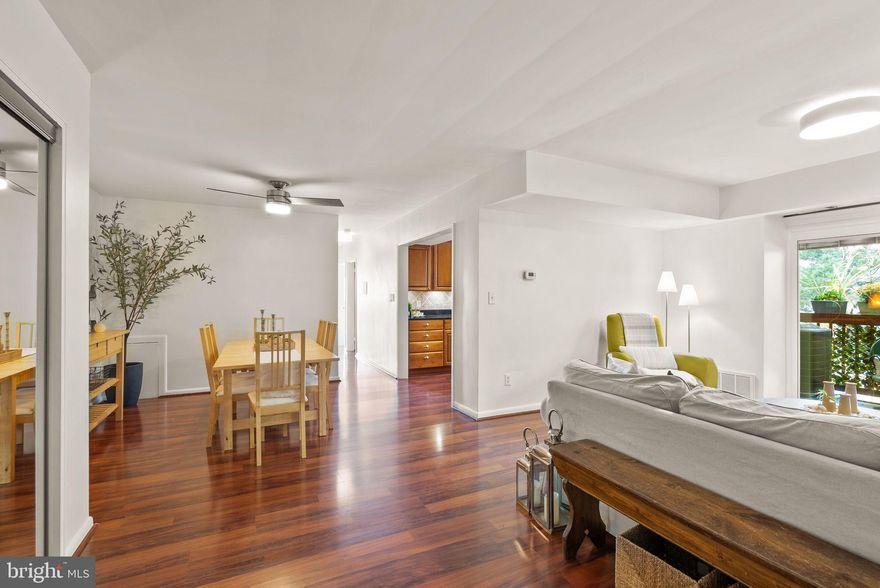 Welcome to Old Town Alexandria’s hidden gem, Seminary Walk. This community is uniquely positioned just west of Old Town and South of Del Ray and is accessible to all the vibrant amenities that make living in Alexandria City so special. This specific unit has many sought after features, like being located on a non-through street, an updated kitchen, a formal dining space anchored between the kitchen and living room, a large balcony, and not 2 but 3 bedrooms. The kitchen features maple cabinetry, under cabinet lights, granite countertops, stainless steel appliances, and even a gas range. The living room is spacious and comfortable, and you can access the balcony through the sliding glass door. Imagine having the balcony door open, allowing that crisp fall air fill the home or sit outside and enjoy your morning coffee. Tucked away at the end of the hallway there is the large primary bedroom that offers a walk-in closet and ensuite bathroom, while the other two bedrooms allow for an at-home office, gym, or the perfect guest rooms. This unit has been meticulously maintained and updated over the years, too. 2024: new bathroom vanities and freshly glazed tubs, LG dryer, Whirlpool refrigerator. 2021: windows and sliding doors and Bosch dishwasher. 2020: LG washer. Additionally, almost all new light fixtures were installed and the unit was freshly painted in 2024. Seminary Walk offers residents additional storage, bike rooms and even a fitness center. Meet neighbors and friends at the various social events, like food truck days, movie on the hill nights, and more. If you love walking, running, or exploring, consider taking a quick stroll to Angel Park less than 5 minutes away. Prefer everyday conveniences or a great spot for dinner, take a 5-minute drive to Alexandria Commons or head to Old Town. The location of this community is ideal - walkable to the King St. Metro, commute by bike on the nearby bike paths, or utilize the quick and easy access to major highways. Seminary Walk is the perfect place to call home.