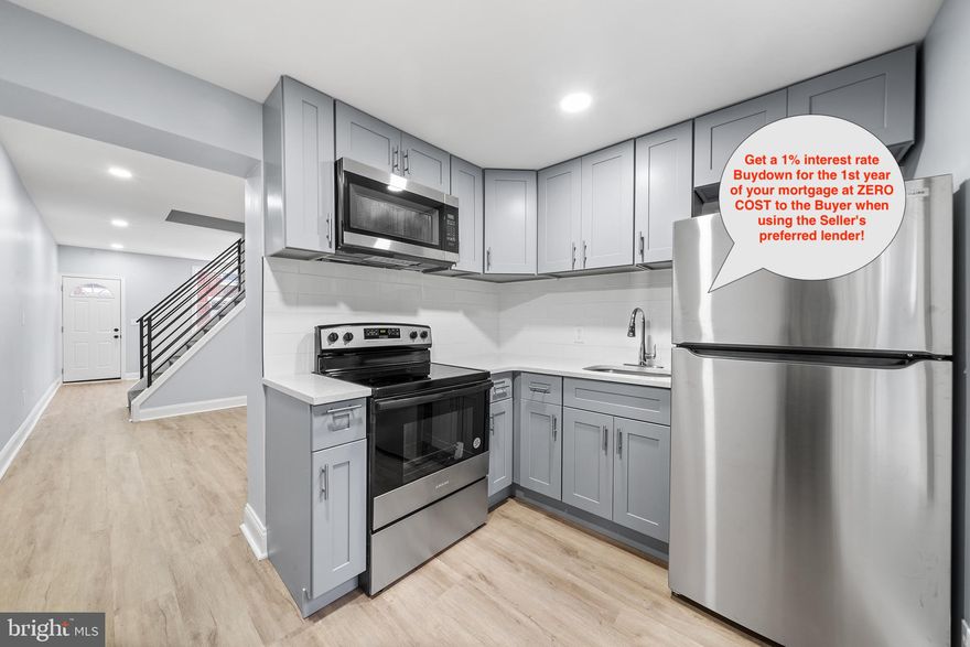 This property offers a 1% interest rate buydown for the 1st year of the mortgage at ZERO COST to the Buyer when using the Seller's preferred lender. Call now for details. Beautifully renovated Germantown home being sold as an excellent cash flowing asset. Located on a quiet street, minutes from Lasalle University, Septa Regional Rail, Roosevelt Blvd, and the rapidly developing retail corridor of historic West Germantown featuring all of the exciting developments around Wayne Junction including Attic Brewery, Deke's BBQ, and Merzbacher's Bakery. This home features central air, hardwood floors, newer kitchen with granite counters and stainless steel appliances, a nice size rear yard, 1st floor powder room, full basement with laundry, 2 nicely sized bedrooms and luxuriously tiled hall bath. The home makes a great starter home or turnkey investment. Make your appointment today. You will not be disappointed. Owners just signed lease with PHA tenant so buyer may not be able to occupy the home for one year.