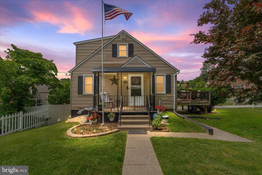 You’ve been waiting for this one! This well maintained 3-4 BR, 2 BA Cape Cod has been lovingly cared for by its current owners and it shows from the moment you pull up. Inside you’ll find a warm and inviting living room with rustic wood accent wall, an updated kitchen with tons of cabinetry, two main level bedrooms, and a full bath. Upstairs offers a huge open suite with another full bath and the option to easily add a partition wall for a fourth bedroom.

The lower level is partially finished with flexible space for a rec room, gym, playroom, or home office, plus a laundry area and plenty of storage.

Outside is the total package! Enjoy mornings on the covered front porch, evenings on the maintenance free composite deck with canopy, and plenty of room to entertain in the beautifully landscaped fenced yard complete with fire pit, Amish-built shed, and off street parking.

Major updates include windows replaced in 2021, roof, deck, and screen doors replaced in 2019, plus siding and front awning in 2015. Entire house had an energy audit and re-insulated! To add to your energy savings, the water heater is solar operated and fully owned!

And last but definitely not least… “O” what a garage! Whether you’re watching the Birds bring home another win, working on your car, or hosting friends on game day, this is the kind of space people dream about.

Located on a quiet street with easy access to 95, 695, 895, Canton, Fells Point, downtown Baltimore, Amazon, the Port, and Hopkins. Any way you look at it, this one is a HOME RUN!