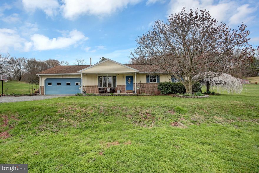 Opportunity to own a lovely ranch on a tranquil setting. Home sits on .98 acres of land and over looks neighbors beautifully manicured ponds. Sit on the front porch and you think you had water front property. Home has many nice features. The sun room gives you the opportunity to have large family dinners or relax. The basement has the entire foot print of the home and allows for a game room area, built in bar and area to sit by the wood stove and read a book. The master bedroom has its own full bathroom. The home has the opportunity to let everyone have their own space inside or out of the home. The above ground pool is great for the hot summer days to cool off while having family barbecues on the deck. Take a look at this home and you will fall in love with the home and views around!