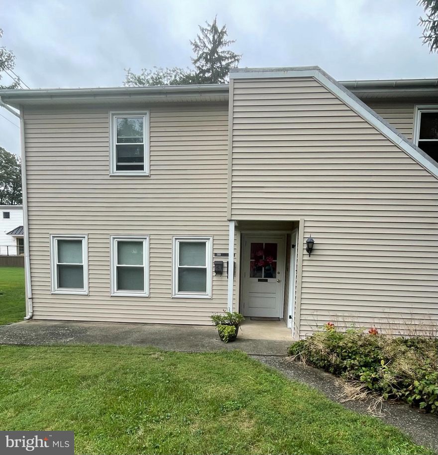 Bright one bedroom, one bathroom apartment with attached one-car garage and a driveway parking space in a quiet 2-unit building.  Sunny patio with a yard in a nice neighborhood setting.  Lawn, landscape and snow removal provided.  Laundry room in building with your own dedicated machines.  Storage area in attic.  Very convenient to Routes 283, 30, Penn State Hospital and the Suburban Health Pavilion.  Rent includes water, sewer, trash & recycling.  No pets.  No smoking.  12-month lease could begin on Nov. 1.  Application available online (call for info).