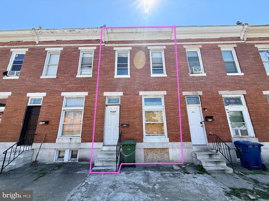 Welcome to 2659 Wilkens Avenue, a spacious three-bedroom, one-bath brick townhome offering classic character and practical living space in a convenient West Baltimore location. The main level features a large living room, a separate dining area, and a functional kitchen with plenty of storage.

Upstairs, three comfortable bedrooms and a full bath provide a traditional layout suited for everyday living. The lower level includes laundry hookups and additional storage space with potential for future finishing. A fenced rear yard adds outdoor utility and privacy.

Located near public transportation, schools, and shopping, this property presents an excellent opportunity for both homeowners and investors seeking a well-maintained, move-in ready home in a central city setting.