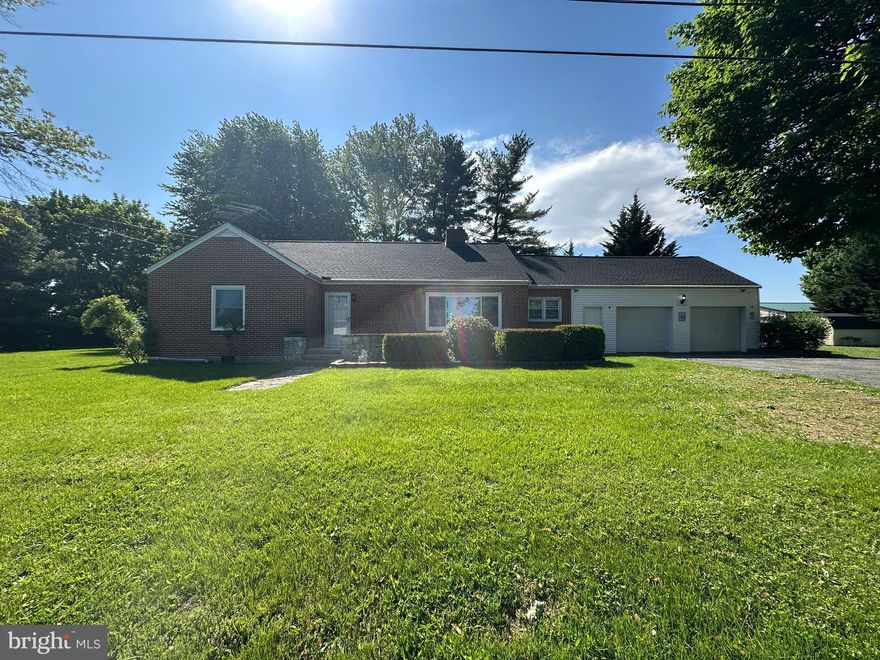 NICE 3-BEDROOM BRICK RANCHER IN THE GREENCASTLE SCHOOL DISTRICT! This inviting home offers 3 bedrooms and 1 full bathroom, along with a comfortable layout featuring a cozy family room with a beautiful stone fireplace, dining room, kitchen, laundry room, and an enclosed patio perfect for relaxing. The partial unfinished basement provides additional storage and functionality. The property offers plenty of storage space, including a 2-car attached garage and a 25x30 detached garage installed in 2022 featuring concrete floors, and electric! Recent updates include a new roof installed in 2025 and new kitchen cabinets added in 2022, offering added value and peace of mind. Outside, enjoy a spacious yard along with an outdoor wood furnace that provides an alternative heat source. Don’t miss your opportunity to make this charming property your own! This property will be offered at auction on Thursday, June 4, 2026, at 3:00PM. The List price in no way represents a minimum, starting, or acceptable bid.