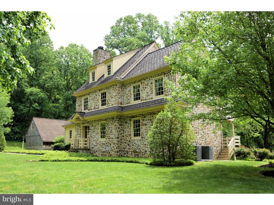 Pleased to present "Pickets Watch," an 18th century reproduction farmhouse and equestrian property in the heart of the Brandywine Valley. This home is part of a 50-acre tract that was subdivided into 5 parcels ranging from approximately 8 to 16 acres, each protected under Brandywine Conservancy easement. As the central lot among the 5 parcels, the privacy, views, and character of the property will never change. An equestrian owner's dream home. No expense spared while laser focused on every detail in this beautiful home. Located in the prestigious Unionville-Chadds Ford School District, this 4 bedroom, 3 full and 2 half bathroom stone home was built in 2000. Run-in sheds, 3 pastures, riding ring, round pen, walking and riding paths wind throughout the property. So many ways to enjoy your new home, including horseback riding, hiking, gardening, and swimming. A rare equestrian opportunity in a premier national school district, with unmatched privacy mere minutes from major shopping, dining, and entertainment. Run in Barns,3 Pastures,Riding Ring walking and riding paths throughout the property.So many ways to enjoy your new home, from riding your horse, hiking, gardening, composting (Bins located on back side of property),admiring the natural wide-life, entertaining or simply relaxing by the pool and 20 mins from Philadelphia Airport,10 mins to Longwood Gardens and West Chester,15 mins to Brandywine Picnic Park for biking and riding! When you enter the front door into the Hearth rm/Kitchen you will instantly fall in love with the Wormy White Oak floors that run throughout the main floor as well as the 2nd and 3rd floor. The Hearth rm features a wood-stove, Bee Hive oven with its own flue,that leads to the over-sized granite island w/prep sink. This kitchen is a cook's dream featuring a Thermadoor 6 burner stove with griddle area, gas range, 2 electric ovens,a baking area,subzero Refrigerator with custom panels.Entertaining made easy with the cage bar with wine storage, beer meister and large sink. Living rm features deep window sills, wood burning fireplace, built in cabinets and a deck overlooking the in ground pool,English garden and Horse Pasture.All doors on first floor were handmade on site with custom hardware.The entire first floor including the outside decks are wired for sound.Pictures can not do justice to this home and the views, you MUST see it to truely appreciate it.
