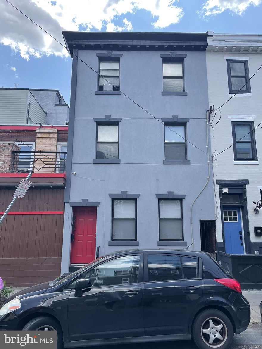 Great condition and well-maintained triplex located in the booming Fishtown area. All one-bedroom apartments with 1 full bath and kitchen. Electric wire was all recently wired system with upgrades such as new panels. Roof was also replaced 4 years ago. 1st Floor unit has washer and Dryer in the unit, and small back yard patio.  2nd FL is also a 1 bedroom, but the owner did have an additional room which can be used as a 2nd bedroom, walk-in closet. The 3rd Floor comes with an outdoor space, that's a plus for the unit. The 1st floor is currently vacant due to the end of lease term, the projected rent for rent will be $1350 -$1400!  That's a plus in the city. Walking distance to the local bars / restaurants and Northern Liberty area. Sellers are very motivated. All offers will be considered.