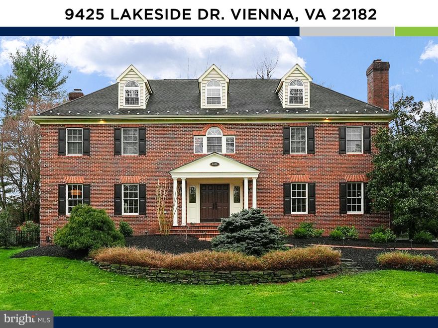LOCATED IN  WOLFTRAP EM/ MADISON HS!!! STUNNING IN EVERY WAY!!! Welcome to "Lakeside Manor", a magnificent Georgian-style home spanning over 7000 square feet, perched on a half-acre lot within the prestigious Spring Lake community. Meticulously upgraded with over $400,000 in recent modern enhancements, this residence beautifully marries contemporary luxuries with its classic architectural charm. The heart of the home, the gourmet kitchen, shines with a sprawling center island, pristine white quartz countertops, complemented by white cabinetry, recessed lighting, ceramic tile flooring, and top-of-the-line stainless steel appliances. Just off the kitchen, the family room boasts floor-to-ceiling windows, a wood-burning fireplace flanked by elegant white built-ins, and direct access to the expansive backyard. The first floor provides the perfect combination of open living via the kitchen and living room, with intimate spaces via the private dining and family rooms. The convenient main-level bedroom with an attached full bath is perfect for those with accessibility or aging-in-place needs, and could also be used as an office. On the upper level, four generously sized bedrooms offer unparalleled comfort and luxury. The primary suite is a retreat unto itself, complete with a marble fireplace, sound system with built-in speakers, exquisite light fixtures, dual walk-in custom closets, a private home office, and an additional room to serve as a private sanctuary perfect for yoga, meditation, or a reading snug. The spa-inspired primary bathroom features marble floors, a soaking tub, a water closet with bidet, and a glass-enclosed marble shower. The lower level is an entertainer's dream, featuring a spacious recreation room, a glass-enclosed workout room, two additional guest rooms, a full bathroom, a wine cellar, and a large storage room. The backyard is a private oasis, showcasing a 500+ square foot brick paver patio, a deck with a built-in hot tub, a playground, and meticulous landscaping. Adding to the desirability of this exquisite home are all of the benefits of its location.  Nestled within the confines of the optional yet esteemed Spring Lake Association, this property offers an exclusive lifestyle experience. Just a stone's throw away lies the picturesque Spring Lake, a haven for members to partake in a myriad of recreational activities such as fishing, canoeing, paddleboarding, and leisurely nature walks. Come winter, it transforms into a magical ice skating rink, perfect for family outings and picnics. Families will find solace in the highly acclaimed school pyramid, with Wolftrap Elementary School, Kilmer Middle School, and Madison High School all boasting high ratings on Greatschools.org. Meanwhile, the nearby Tysons area beckons with its array of world-class dining and shopping options, ensuring every palate and preference is catered to. Yet, amidst the convenience and cosmopolitan allure, the town of Vienna retains its cherished small-town charm, offering a respite from the urban hustle and bustle. Here, residents can relish in the perfect harmony of luxurious living, privacy, top-tier education, and a quaint community atmosphere.