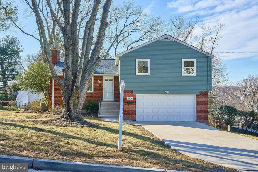 Prepare to be captivated by this impeccably remodeled home nestled in the sought-after Marl Pat community, just a short walk from the Huntington Metro Station. As you explore the four expansive levels, you'll be enchanted by the gleaming hardwood floors on the main and upper levels, complemented by luxury vinyl plank flooring on the lower two levels and newer windows throughout. The main level boasts a living room with large front window, recessed lighting and a cozy fireplace, alongside a kitchen featuring custom-built cabinets, a quartz countertop, and brand-new stainless steel appliances. This space seamlessly flows into the dining room, where sliding glass doors open to a spacious deck, leading down to a serene, fully fenced backyard retreat, complete with a storage shed for all your outdoor essentials.

Upstairs, the primary bedroom offers a comfortable ensuite bathroom, accompanied by three additional bedrooms, a large hall bath, and ample storage in the oversized hallway closets and stair-accessible attic. The two lower levels surprise with not one, but two generously sized recreation rooms, adorned with new vinyl plank floors, recessed lighting, and a half bath. These levels are further enhanced by an oversized pantry and a walk-in laundry room, complete with a washer, dryer, and convenient laundry sink. Recent updates include a new roof and windows in 2020, HVAC system in 2021, and garage door in late 2024.

With its unbeatable location just minutes from the METRO and a short drive to major thoroughfares and local attractions like National Harbor and Old Town Alexandria, this home offers the perfect blend of urban convenience and tranquil neighborhood living. Experience urban living at its finest in this exceptional home.
