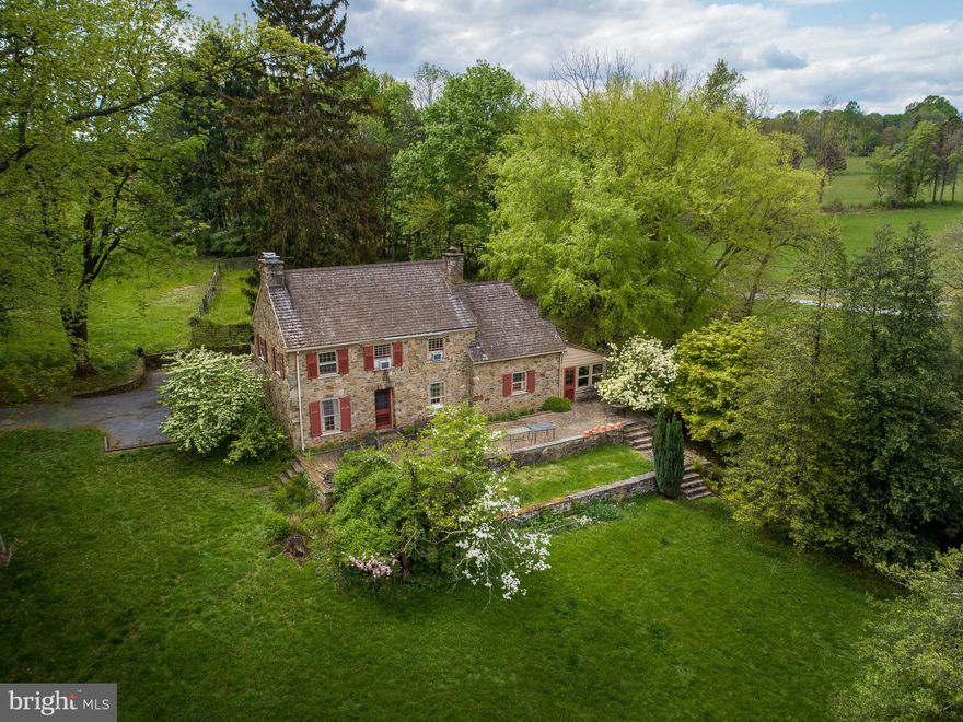 2751 Flowing Springs Road welcomes you! This beautiful and peaceful 4.7 acre parcel is located on the desirable Flowing Springs Road outside of the quaint village of Birchrunville. This home features 2,000+ sqft with a spacious living room with a large stone fireplace; family room with a fireplace, kitchen and dining room with exposed stone walls and flooring. This 1938 stone home features 3 bedrooms and 2.5 bath and is ready for an exciting transformation to restore this home back to its original glory! The home is being sold AS-IS and is conditioned upon on a 1 month leaseback from the Seller.