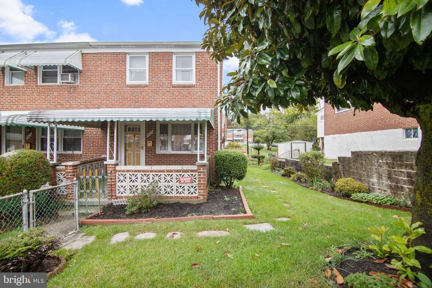 Welcome, home! Charming 3 bed, 1.5 bath end unit townhome well maintained by the original owners. Home features a new roof in 2013 and includes central HVAC! Cozy home with beautiful front covered front porch, which includes a very spacious front, side, and rear fenced. Also has a private parking pad in the rear yard. Excellent location, close to downtown Baltimore, DC, and all major roads. Come take a look today!