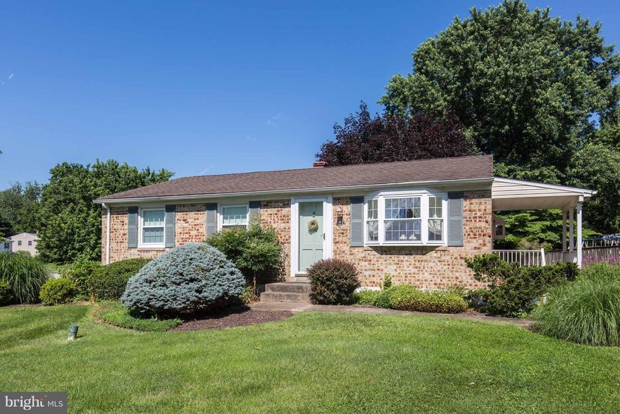 Estate Sale! Well maintained brick rancher in the heart of Reisterstown. 3Br 1.5 Ba. Gorgeous Hardwood floors on the main lever.  Large Eat-In Kitchen w/wall oven & flower window. Separate dining room. Large basement w/lots of space for work, play or storage. Updated roof w/architectural shingle. Cozy covered brick side porch. Professionally landscaped on a corner lot. 1 Year Warranty Inc!