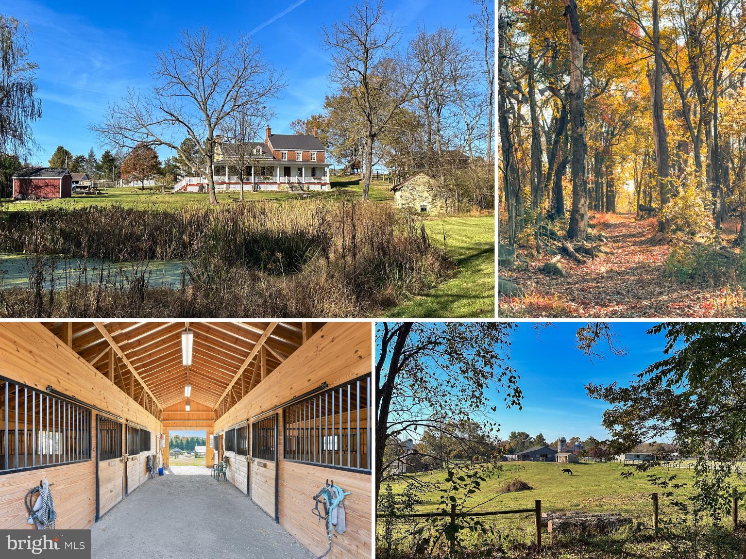 Welcome to "One Day Farm" an Idyllic Small Farm on 12.9 Acres in Hamilton - a true Western Loudoun County gem! | Stone & Brick Farmhouse Circa 1857 with Expansive Wraparound Porch and Large Addition (2017) + Several Outbuildings | Expansive Porch has Haint Blue Ceiling, Recessed Lights, Ceiling Fan - is Ideal for Relaxing & Welcoming Guests | Enter the Home Through the Convenient and Casual Side Entry or the Formal Front Entry from the Porch into the Foyer | Hardwood Floors Run Through the Foyer, Dining Room, Kitchen, all Staircases, and 2 Bedrooms While Floors in the Addition are Durable LVT | Kitchen has been Thoughtfully Renovated (2014) in Keeping with the Historic Farmhouse Aesthetic while also Embracing Modern Details & Amenities - Custom Painted Beadboard Cabinets, Concrete Countertops, Stainless Steel Appliances, and a Farm Sink | Formal Dining Room has a Cozy Wood Stove | Main Level of the 900 sf Addition includes a 26' x 18' Family Room and Powder Room with Barn Door | Primary Suite has Ample Closet Space, Hardwood Floors, & Private 11' x 11' Bathroom with Tub | Bedroom #2 has 2 Closet Spaces, Fireplace, and Stairwell to Attic | Bedrooms 3 & 4 were Added in the 2017 Addition and have Convenient Sinks/Vanities in Each Room | Second Full Bath Upstairs has a Walk-In Shower | Approx. 900 sf of Storage Space in the Attic | Several Basement Spaces Including 430+ sf of Conditioned/Unfinished Space Accessed by Staircase from the Family Room, 425+ sf of Conditioned/Unfinished Space Accessed by Staircase from the Kitchen, 3 Additional Unconditioned/Unfinished Storage Spaces with Exterior Access | 5-Stall Barn (built in 2023) with Kickboards, Stall Mats, Power in Each Stall, New Fans, LED Lights, Frostless Water Hydrant, Insulated Tack Room, Automatic Watering System | 3-Stall Barn (2017) | Recently Renovated Tractor Barn (2023) | Storage Shed | Greenhouse with Frostless Water Hydrant, 7 Raised Beds, Exhaust Fan with Thermostat Controls, Power Outlets | Chicken Coop (2015) | Three Fenced Fields | Small Pond Fed by Natural Spring through Spring House | 10' Riding Trail Around Property | Apple Orchard with 8' Deer Fence | SO MANY RECENT UPGRADES & UPDATES! New Water Softener System (2023), Water Heater Replaced (2021), Mini-Split Units Installed (2020), Replaced Porch (2020), Replastered & Painted Walls (2020), Installed Outdoor Woodburning Stove (2019), Installed New Fencing (2019), Updated Septic Distribution Box, Tank Lids, Pipes (2015), Water Trench & Piping for Automatic Watering System (2015), Replaced Roof on Original Farmhouse (2014), Upgraded Electrical System (2014)