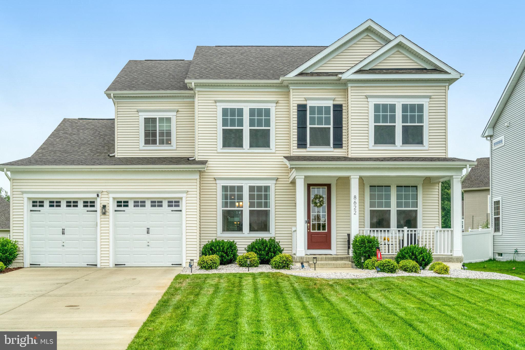 Welcome to your dream home in the heart of Waldorf, Maryland! This stunning 4 bedroom, 2.5 bathroom residence exudes warmth and elegance from the moment you step inside. The main floor is thoughtfully designed to offer seamless flow and functionality, featuring a chic office space, a sophisticated dining area, and a spacious family room perfect for relaxation and entertainment. The gourmet kitchen is a chef's delight, adorned with gleaming stainless steel appliances that beautifully complement the stylish cabinetry and countertops. With convenient outdoor access, hosting al fresco dinners will be a breeze. Upstairs, you'll find three generously-sized bedrooms, along with a luxurious primary suite that serves as your personal sanctuary. The en-suite bathroom invites you to unwind with its pristine glass shower and tranquil bathtub. The convenience of an upper-level laundry room adds to the home's practicality. Step outside into an expansive backyard oasis, enclosed for privacy and ideal for hosting memorable gatherings with family and friends. Whether you're looking to entertain or simply enjoy a quiet evening under the stars, this outdoor space offers limitless possibilities. Immerse yourself in the perfect blend of comfort and sophistication in this remarkable home. If you'd like to explore similar properties or arrange a viewing, please let me know how I can assist further! VIDEO TOUR: https://homes.btwimages.com/vd/205210601 3D TOUR: https://my.matterport.com/show/?m=XD8vfM1BBsc