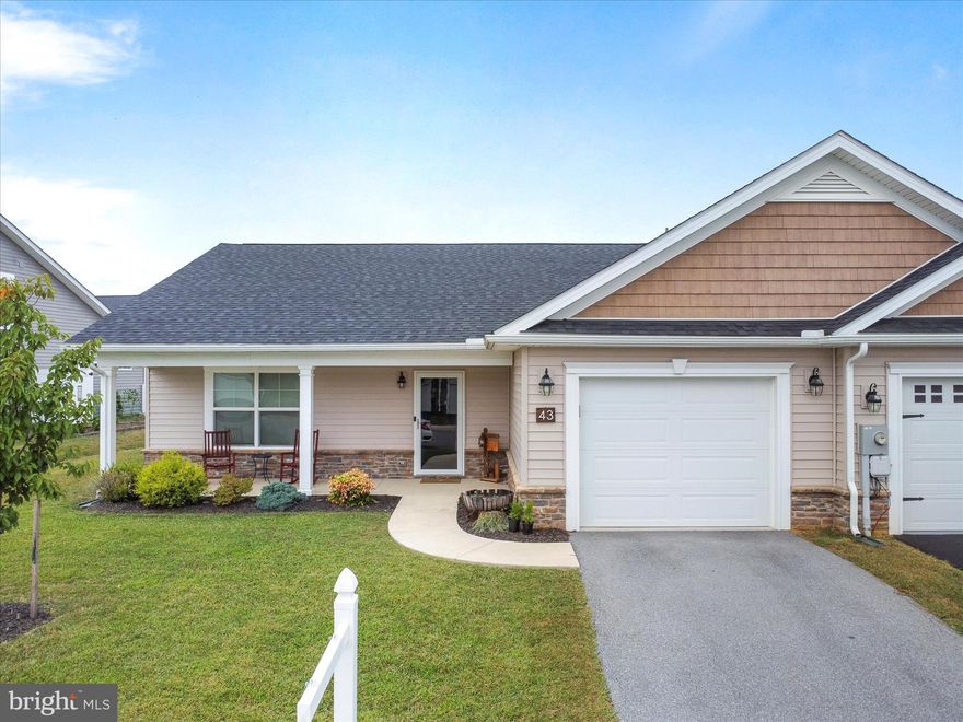 Immaculate One-Level Villa in Spring Mills – Move-In Ready! This beautifully maintained one-owner home in the sought-after Spring Mills subdivision is ready to welcome you. From the moment you step inside, you’ll notice the bright, spotless interior and quality finishes throughout. The main living area features durable, stylish LVP flooring and an open, airy layout that feels both spacious and inviting. The kitchen offers granite counters and a generous island, providing plenty of prep and cooking space. This space flows seamlessly into the dining and living areas, creating the perfect setting for everyday living or entertaining. Conveniently located across from the laundry area, the Primary Suite is a true retreat, that offers  spacious walk-in closet, and a luxurious walk-in shower. On the opposite side of the home, you’ll find the second bedroom and a full bath with a tub/shower combination ideal for guests. Step outside to enjoy a  fenced backyard perfect for gardening, play, or simply relaxing in your own private outdoor space.