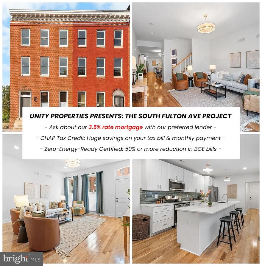 Experience the charm of historic Union Square in this expertly reimagined three-story
rowhouse, part of a premier 20-home restoration project led by Unity Properties. Spanning
over 2,200 square feet, these townhouse-style residences offer a sophisticated blend of
contemporary luxury and versatile living. The interior boasts an airy, sun-drenched atmosphere
defined by soaring ceilings and an expansive open-concept layout. Every detail has been
thoughtfully curated, from the gourmet kitchens featuring sleek stainless steel appliances and
designer fixtures, to the three spacious bedrooms and 2.5 high-end bathrooms. Outside, you
can relax or host guests within your secluded, fenced rear yard.
This property provides a highly accessible path to homeownership: every home is eligible for a
3.5% interest rate mortgage through our lending partner (ask your agent for more information!)
Through our partnerships, the homes also offer at least $10,000 in forgivable down payment
assistance alongside eligibility for several other large city grants. Beyond the financial
incentives, these homes are Zero-Energy-Ready Certified, a standard that can reduce your
monthly utility expenses by as much as 60%. Residents also benefit from the CHAP tax credit,
which provides thousands in annual savings on property taxes for years to come.
As a premier offering from Unity Properties—a nonprofit developer focused on neighborhood
revitalization—these homes represent an investment in both your future and the community.
With 11 units already complete and 9 more currently in progress, buyers can join a brand-new,
growing community of like-minded homeowners. We invite you to join the transformation of
Union Square by scheduling a private tour or visiting one of our upcoming open houses. Agents
are encouraged to review the private remarks for further details.
NOTE: images may showcase model homes or previous completions to illustrate finishes and layouts.