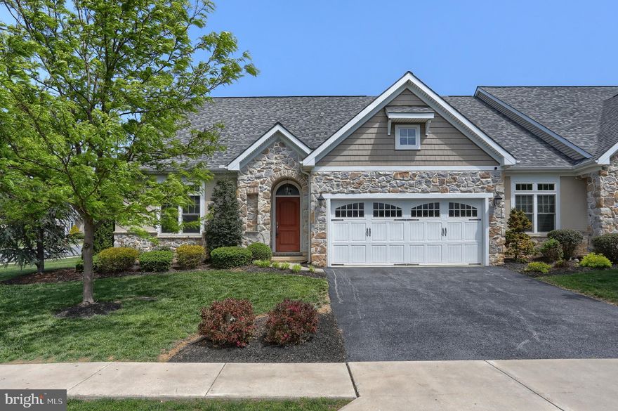 This Beautiful Lindale  Model is an End Unit Townhome 1 Story, MAIN LEVEL LIVING Home with 2 Bedroom, 2 Baths, 2 Car Garage . This Home has a Spacious Kitchen with Granite Countertops , Pantry , Large Breakfast Bar and Separate Dining Room. The Large Cathedral Ceiling  Family Room has New Carpet  and A Gas Fireplace for those Cozy Warm Evenings. Unit Features include Hardwood Flooring in the Foyer, Hall, Kitchen, Dining area. Owners Suite Features a Walk In Closet and Large Bathroom with 5 Foot Shower .  Nice Size Second Bedroom with Bath and Also an Extra Room / Large Storage Area / Hobby Room / Nursery. New Carpet in Bedrooms and Family Room . A  Large Patio Area with Privacy .   Economical Gas Heat and Central A/C . Close to all Local Services. Easy Access to Major Highways and Pa. Turnpike. Don't Miss This Opportunity to Make Life Easy !!!