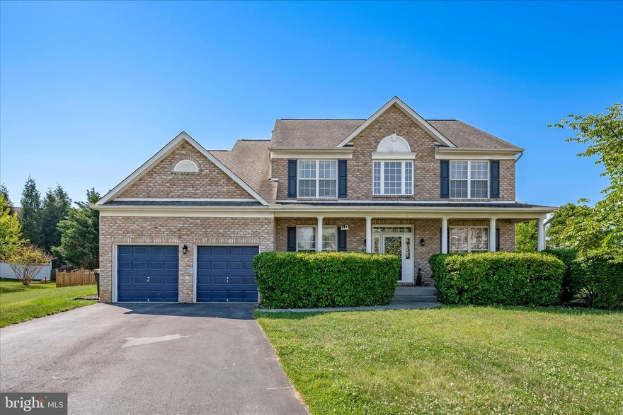 Welcome home to this large traditional colonial in the sought-after Crestview neighborhood of Boonsboro!  As you approach the end of the cul-de-sac, you will see a large front yard leading to the  covered front porch.  From the entry, you will note hardwood flooring, a den to your left,  powder room off the hall, and formal living to the right.  The formal dining room sits just behind the formal living room and towards the kitchen.  Straight back the main hall is a large kitchen with light-colored cabinets and seating at the large island.  The kitchen flows into open breakfast room overlooking the back yard and family room to the left.  This open concept space is perfect for sipping a beverage, entertaining, and enjoying the yard from inside. A laundry room/mud room just off the kitchen leads to the two-car garage.  Located upstairs are the primary bedroom with ensuite bath and oversized walk-in-closet.  Off the hall are three additional bedrooms and another full bath.  On the lower level are several multi-purpose rooms, a full bath, and walk-up to the back yard.  Unfinished space on the lower level is home to the mechanicals and work-out room.  Outside you will see a very spacious, fully-fenced yard, brick patio, and lovely fruit trees!  The call to grill or play is almost irresistible!  Property extends beyond privacy trees to fence beyond.