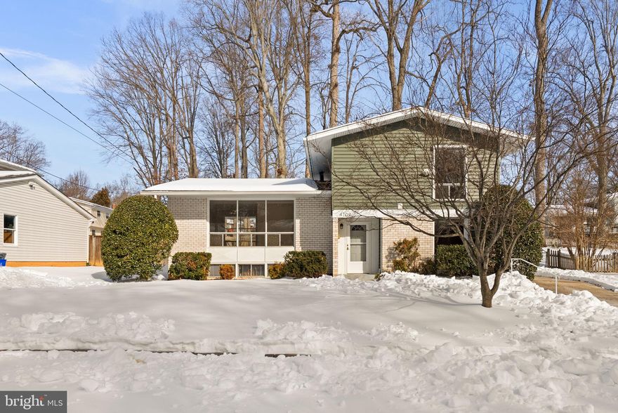 Welcome to 4709 Levada Terrace in sought-after Manor Woods, Rockville, MD! This 4-level split offers 2,256 square feet with excellent bones and tremendous potential.

The roof and siding have been replaced within the last 10 years, providing peace of mind for years to come. The home has a great floor plan and strong building integrity. Currently configured with a spacious primary suite on the top floor, the layout can easily be reconfigured to 3 bedrooms if desired.

The fully finished basement provides additional living space and includes extra storage areas, perfect for organizing and maximizing the home's functionality.

Outside, a deck provides the perfect spot for outdoor gatherings or simply unwinding while enjoying the fresh air. The exceptionally long driveway offers parking for 3-4 cars—a rare and valuable feature in this neighborhood where parking is at a premium.

Situated on a quiet street in the Manor Woods community, this property offers the ideal combination of space and convenience. This well-maintained home with solid infrastructure is priced as a value opportunity for buyers ready to bring their personal vision and updates to create their dream home.  SELLER STRONGLY PREFERS CLOSING WITH LAW OFFICE OF SHULMAN ROGERS.