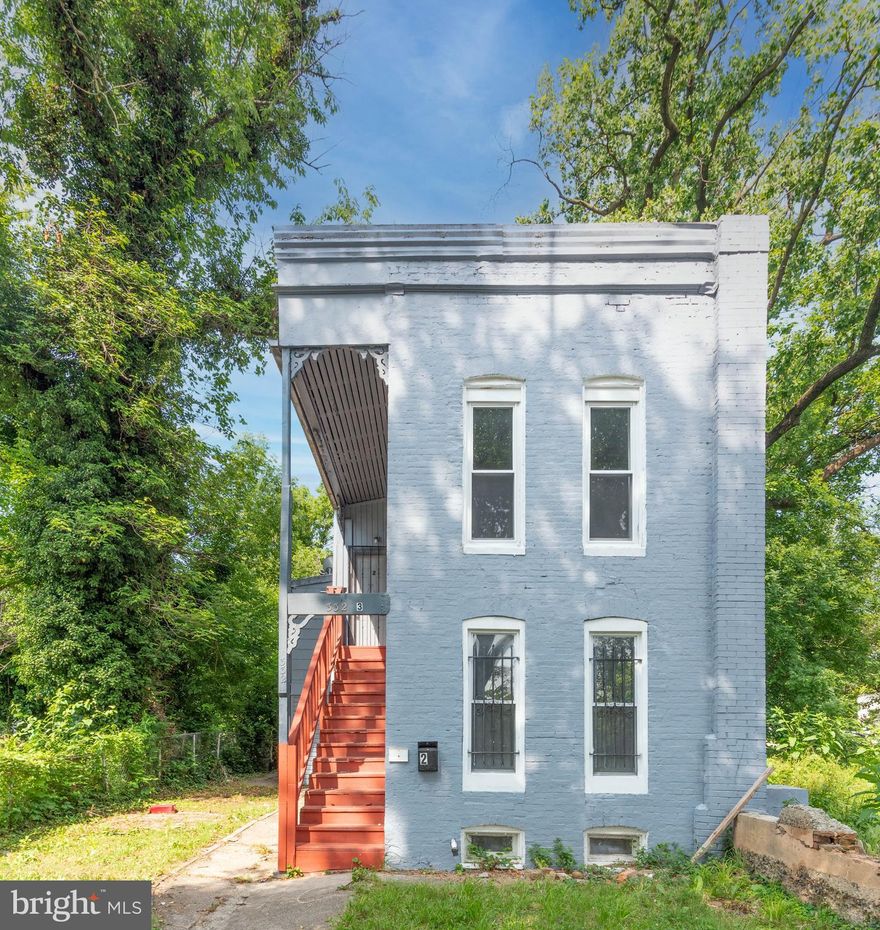 List price to be opening bid at online only auction.  Online auction to be conducted on Auctioneers website. Online Auction Only! Bidding begins Wednesday, June 25h & ends Monday, June 30, 2025 at 1:00PM. Opportunity to Own a Renovated Brick Detached Duplex in Baltimore. Don’t miss this chance to purchase an updated brick detached home featuring two spacious units. Both units have recently undergone renovations and are currently vacant—move-in ready and ideal for immediate rental.

The property is licensed by Baltimore City for two-unit occupancy and includes lead certificates. Each unit is separately metered for electricity, offering convenience for tenants and landlords alike.

Unit Layout:
• Unit 1 (Main Level) - 2-bedrooms, a full bath, living area, and kitchen. The front door entrance is located under the stairs on the left side of the building. There are laundry hookups. 
• Unit 2 (Upper Level) - 3 bedrooms, a full bath, living area and eat-in kitchen. The front door entrance is accessible front the exterior front steps on the left front-side. 

Features:
• Both units have laminated wood type floors throughout
• Both units have an electric hot water heater
• Both units have forced hot air heat
• Partially fenced-in front and backyard
• Security window grates over some lower windows

Zoning: OR-1 is "Office Residential Zoning. A mix of office and residential uses. Areas maintain a residential character. 40' Maximum building height."

Location:  Ideally situated offering diverse dining, shopping, schools, and recreational options, with easy access to major transportation routes.