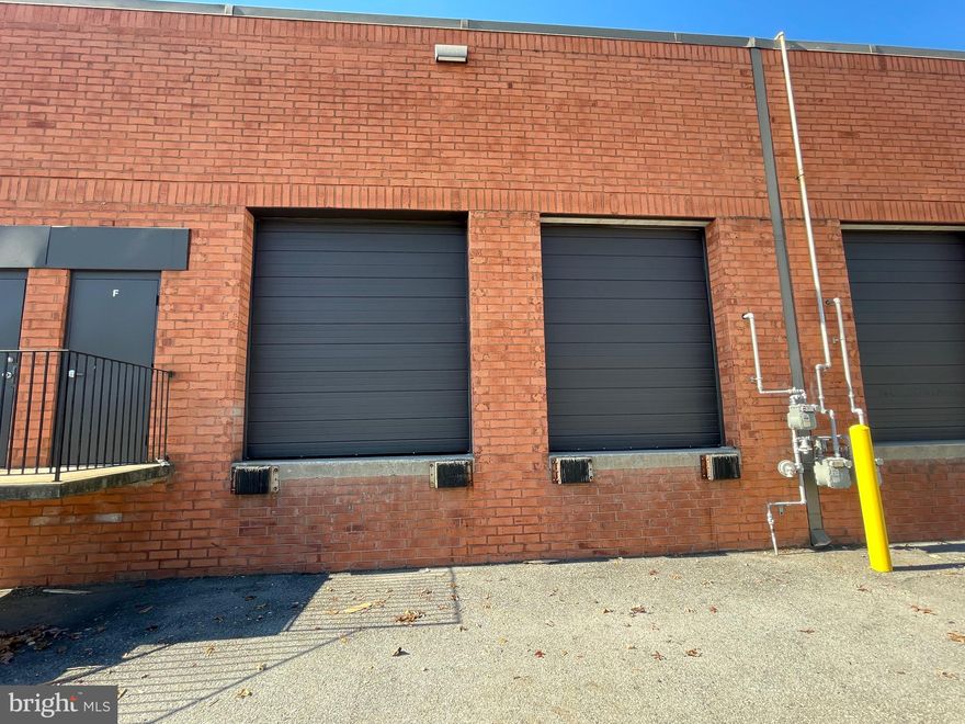 Windsor Corporate Park is a business community located off Beltway Exit 17 (Security Boulevard). Great business opportunity for warehouse / Industrial users. The warehouse space is 2,700 SF and includes 2 Loading Docks.