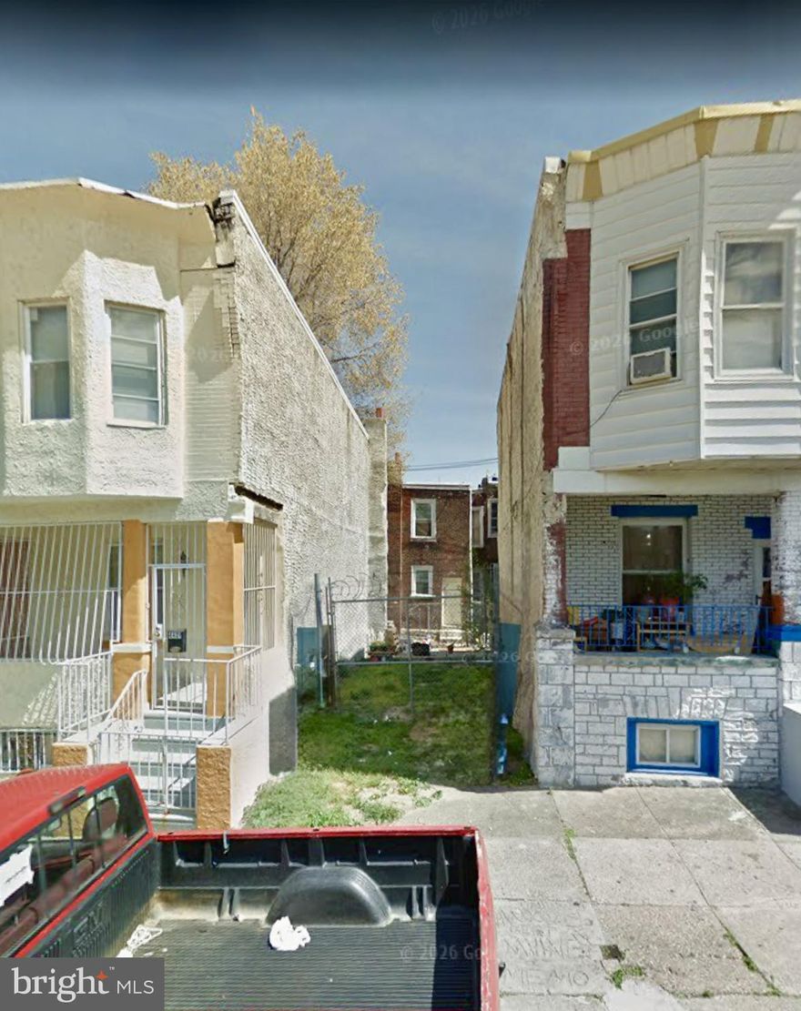 Prime Development Opportunity – 4419 N 4th Street, Philadelphia
Here’s your chance to bring your vision to life. 4419 N 4th Street is a vacant lot ready for development in a highly populated Philadelphia neighborhood with strong rental and resale demand.
Whether you’re an investor looking to build and hold, develop and sell, or add to your growing portfolio, this property offers a clean slate with real upside. New construction continues to reshape surrounding blocks, and demand for quality housing in this area remains steady.
Conveniently located close to public transportation, major roadways, shopping, schools, and everyday amenities, future occupants will appreciate easy access to everything the city has to offer.
If you’ve been waiting for the right opportunity to build in Philadelphia, this is it. Bring your plans, run your numbers, and turn this blank canvas into your next successful project.