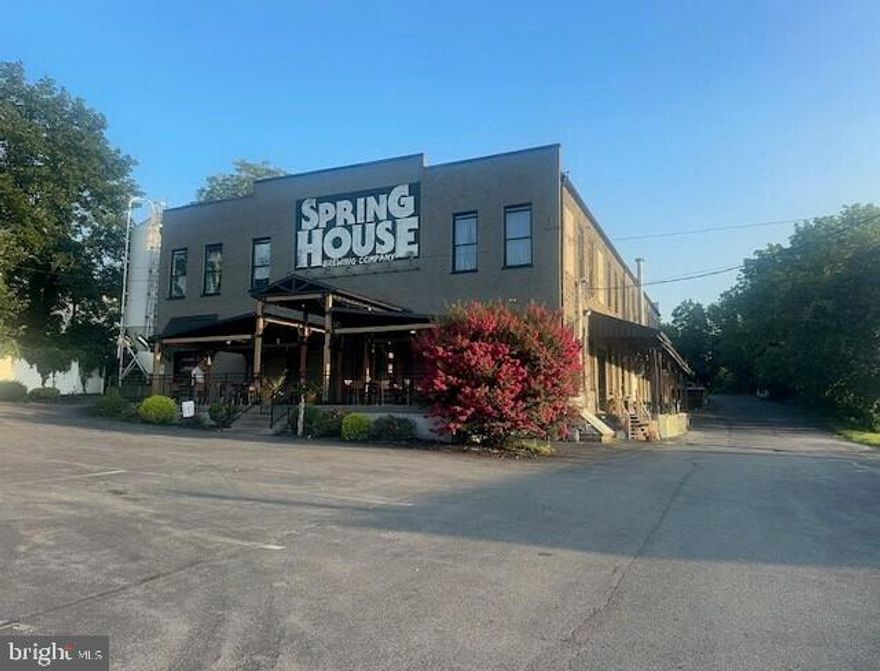 Lancaster County brewery and restaurant for sale, Spring House Brewing, featuring a 2018-renovated +/-24,000 SF building on 2.3 Acres. Situated in a vibrant, sought-after area, this property offers ample on-site parking and neighborhood access. With a blend of historic charm and modern amenities, this property presents an exceptional opportunity that includes real estate, business assets, and brewer's license. Real Estate only also available for sale - see Agent for details.
