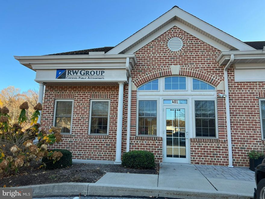 Welcome to the Beiler-Campbell Business Center – Your Premier Office Destination!

Suite 401 presents an exceptional opportunity to elevate your business in a prime, professional setting. This end-unit commercial space boasts 1,807 square feet of versatile, thoughtfully designed interiors filled with natural light streaming through large surrounding windows.

Key Features:

    Modern Layout: Enjoy a bright, open floor plan that includes three private offices, a conference room, and a kitchenette. The space is easily customizable to meet the unique needs of your business.
    Versatility: The flexible layout supports a range of configurations, accommodating private offices, collaborative work areas, and support staff.
    Convenient Access: Ground-level access to this upper-floor unit, on-site parking with a generous 7/1000 parking ratio, and designated handicap spaces ensure easy accessibility for both employees and clients.

Unmatched Location:
Positioned in the heart of Southern Chester County’s thriving commercial district, this office offers excellent visibility along Route 1 and seamless connectivity to Routes 95 and 202. The bustling US-1 Longwood corridor places your business at the center of a vibrant and growing professional community.

This premier location isn’t just a workspace—it’s a strategic advantage designed to impress clients and support your company’s growth. Don’t miss the opportunity to secure this exceptional space for your business.

Contact Us Today! Schedule a tour or discuss leasing options with our friendly leasing team. Suite 401 is ready to welcome your business and help you thrive.